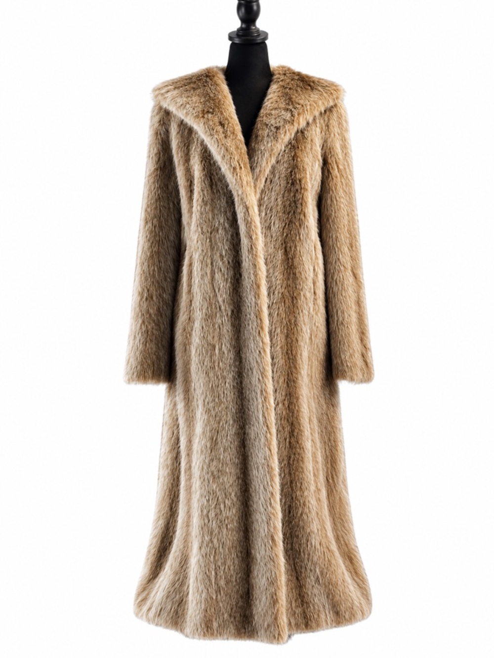 Vintage Elder Beerman Full Length Genuine Fur Coat Womens Medium Monogrammed